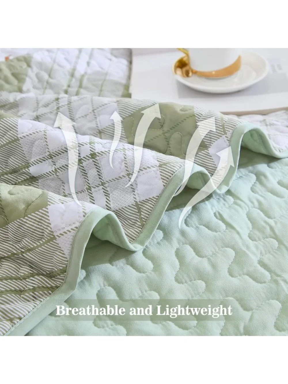 Cozy Fall Quilt Set Queen, Pumpkin Patchwork Bedspread, Sage Green Home Decor